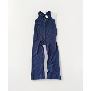 Socialite Navy Jumpsuit Size M Waffleknit Full Length New Pockets